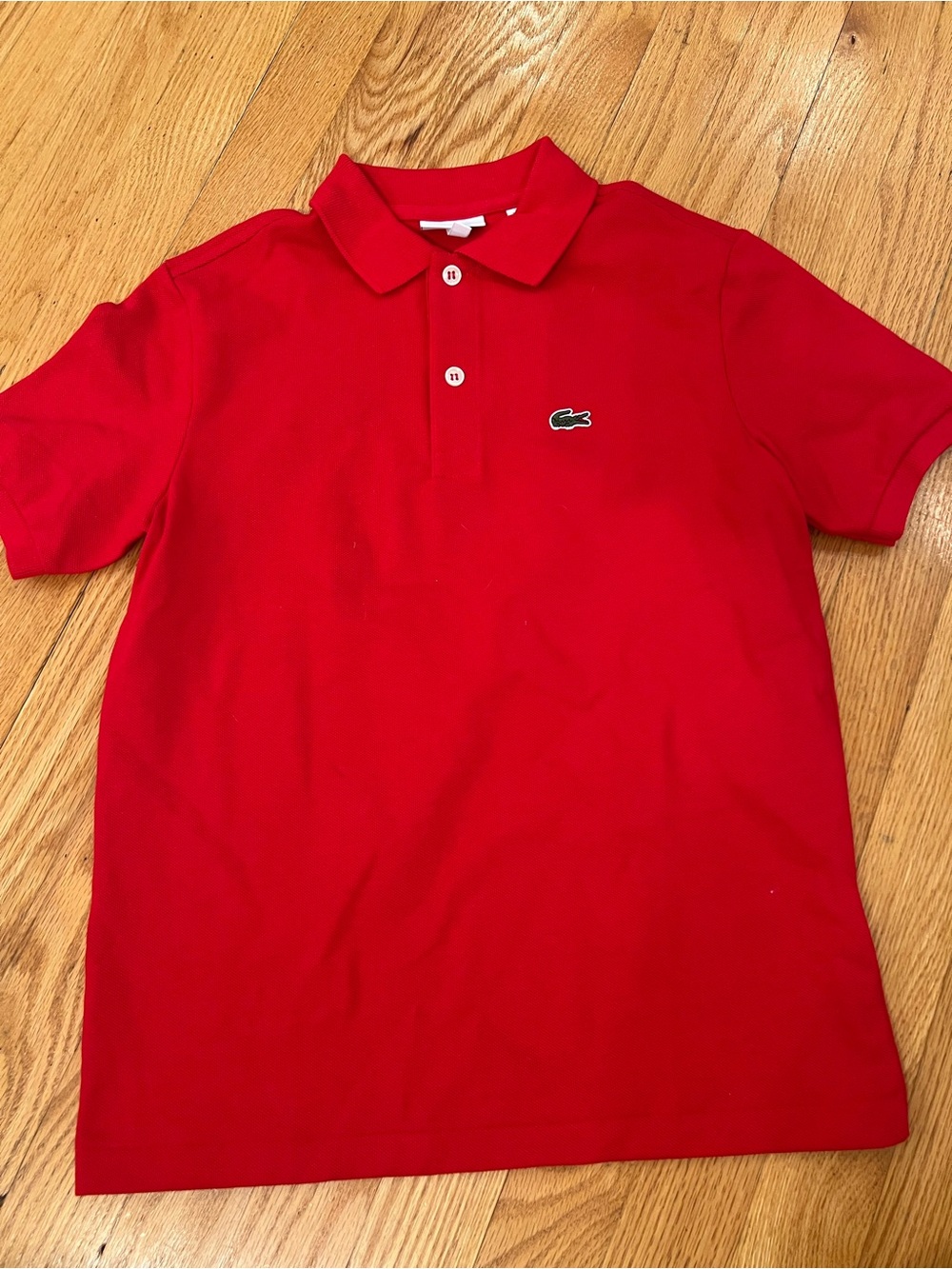 Lacoste Kids Bright Red Short Sleeve Polo NWOT